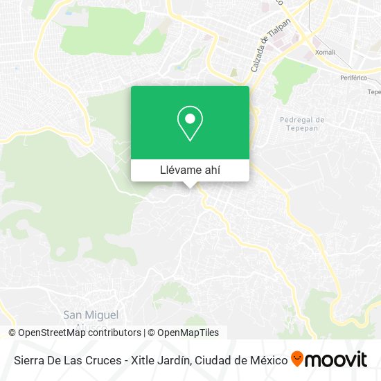 Mapa de Sierra De Las Cruces - Xitle Jardín