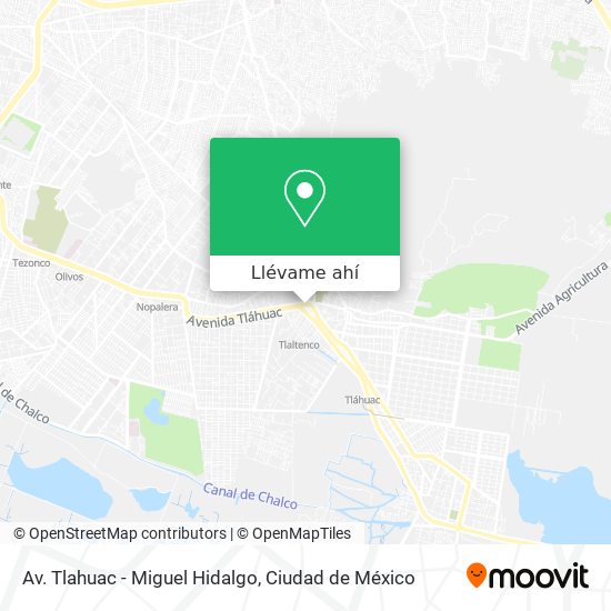 Mapa de Av. Tlahuac - Miguel Hidalgo
