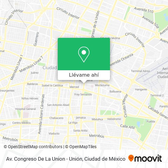 Mapa de Av. Congreso De La Union - Unión