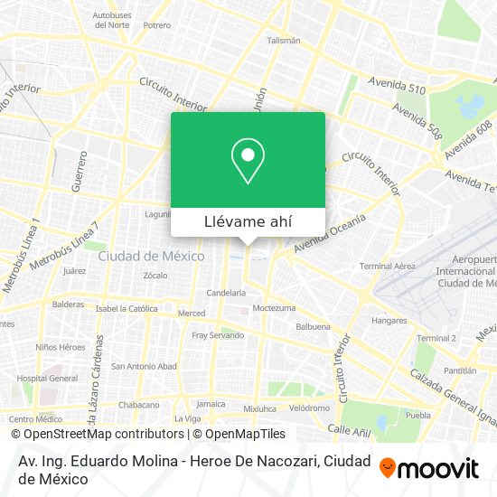 Mapa de Av. Ing. Eduardo Molina - Heroe De Nacozari
