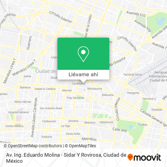 Mapa de Av. Ing. Eduardo Molina - Sidar Y Rovirosa