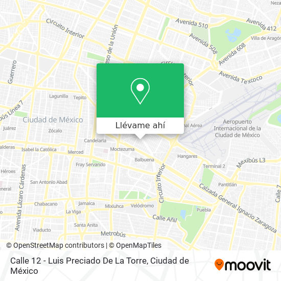 Mapa de Calle 12 - Luis Preciado De La Torre