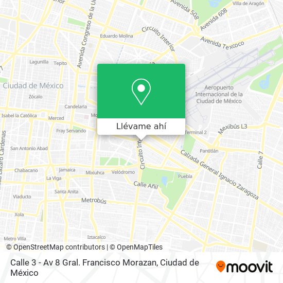 Mapa de Calle 3 - Av 8 Gral. Francisco Morazan