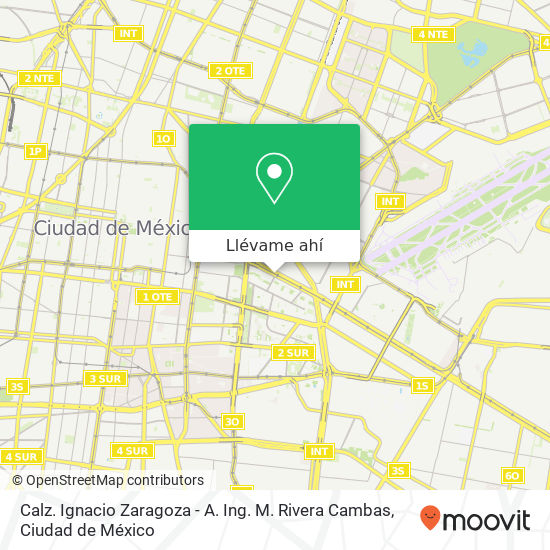 Mapa de Calz. Ignacio Zaragoza - A. Ing. M. Rivera Cambas