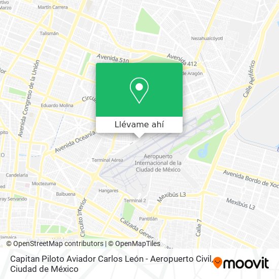 Mapa de Capitan Piloto Aviador Carlos León - Aeropuerto Civil