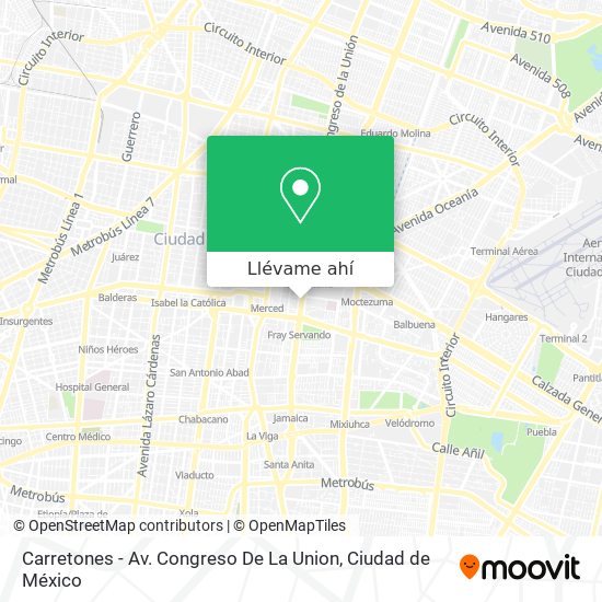 Mapa de Carretones - Av. Congreso De La Union