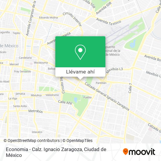 Mapa de Economia - Calz. Ignacio Zaragoza