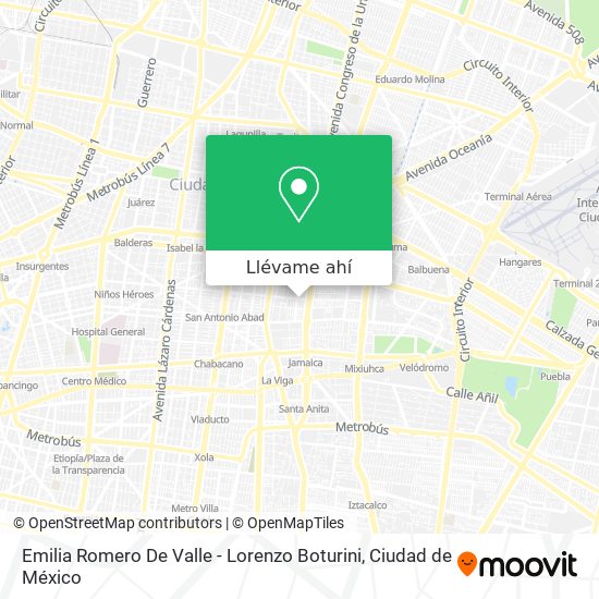 Mapa de Emilia Romero De Valle - Lorenzo Boturini
