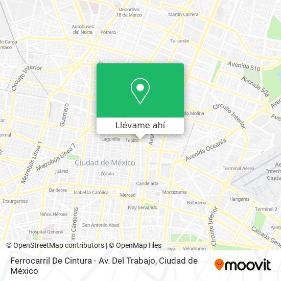 Mapa de Ferrocarril De Cintura - Av. Del Trabajo