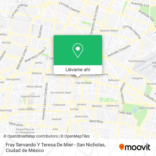 Mapa de Fray Servando Y Teresa De Mier - San Nicholas