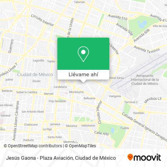 Mapa de Jesús Gaona - Plaza Aviación