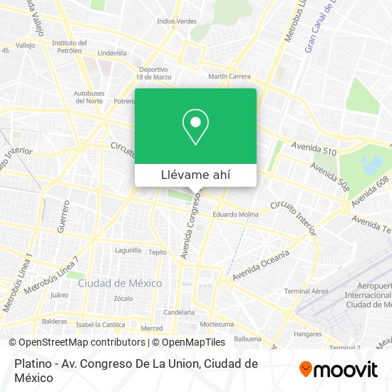 Mapa de Platino - Av. Congreso De La Union