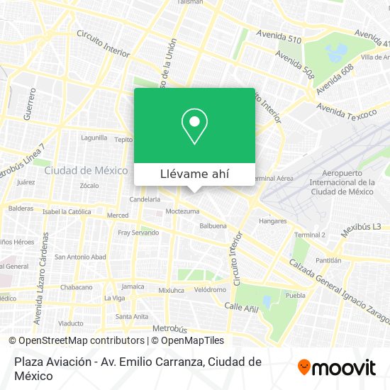 Mapa de Plaza Aviación - Av. Emilio Carranza