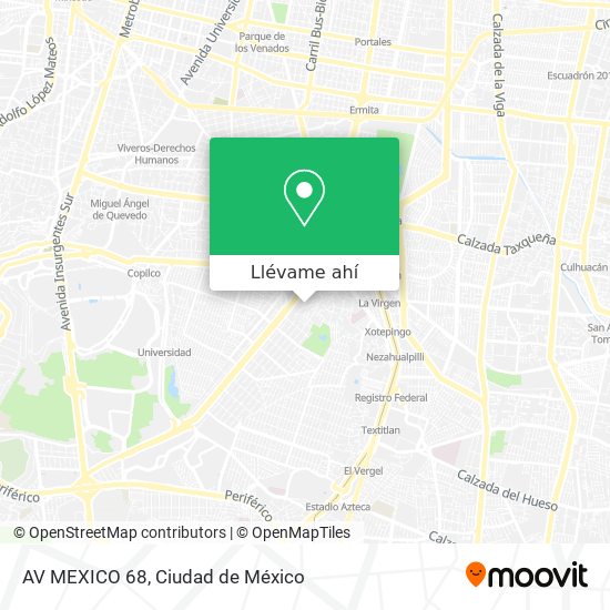 Mapa de AV  MEXICO 68