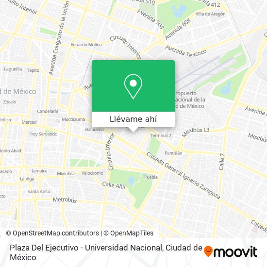 Mapa de Plaza Del Ejecutivo - Universidad Nacional