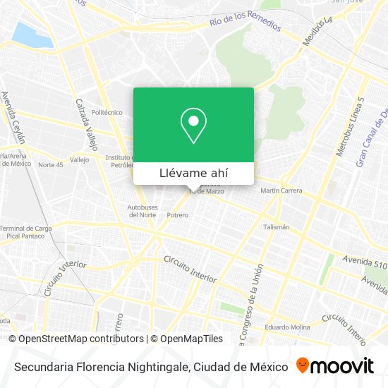 Mapa de Secundaria Florencia Nightingale