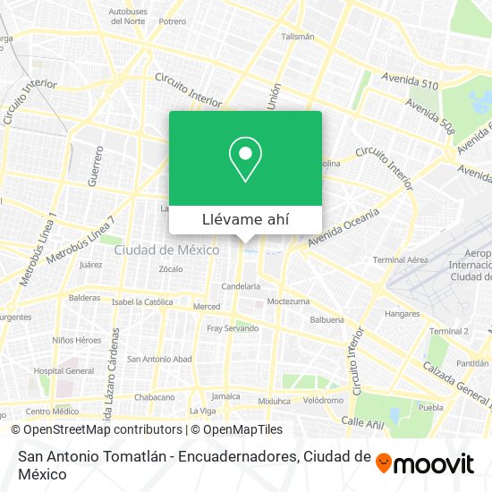 Mapa de San Antonio Tomatlán - Encuadernadores