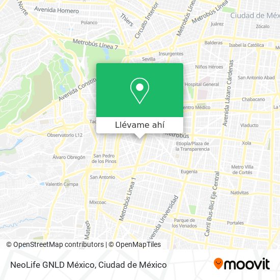 Mapa de NeoLife GNLD México