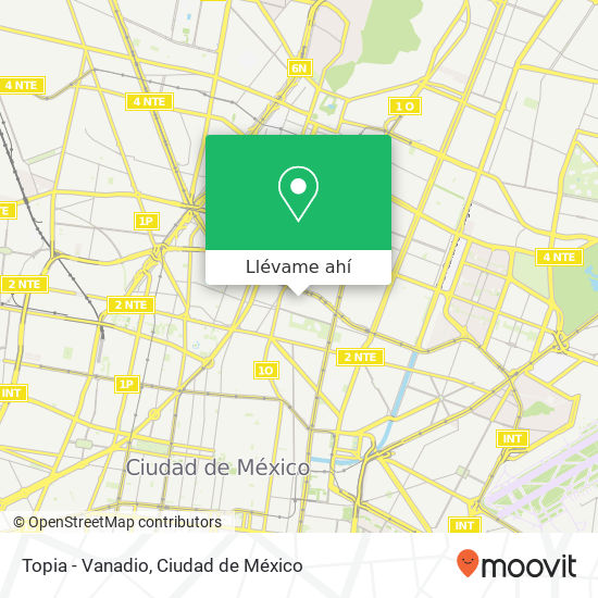 Mapa de Topia - Vanadio