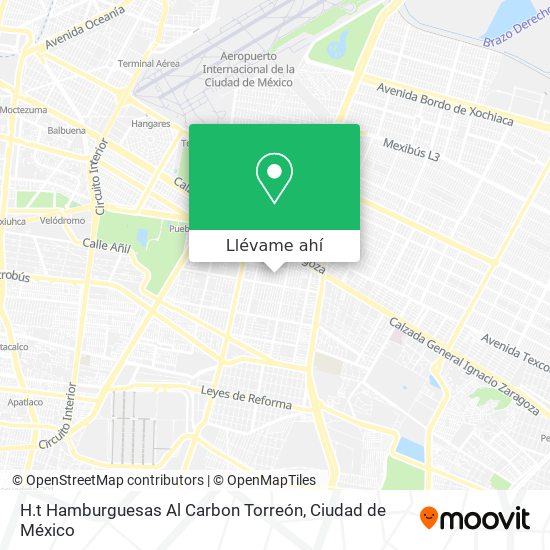 Mapa de H.t Hamburguesas Al Carbon Torreón