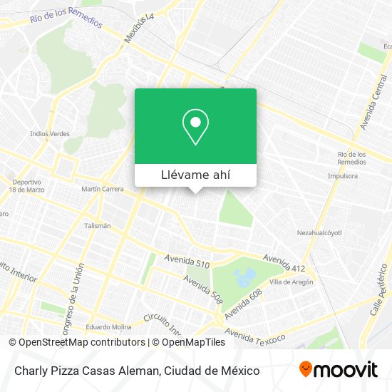 Mapa de Charly Pizza Casas Aleman