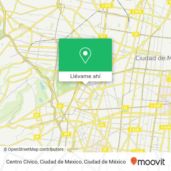 Mapa de Centro Cívico, Ciudad de Mexico