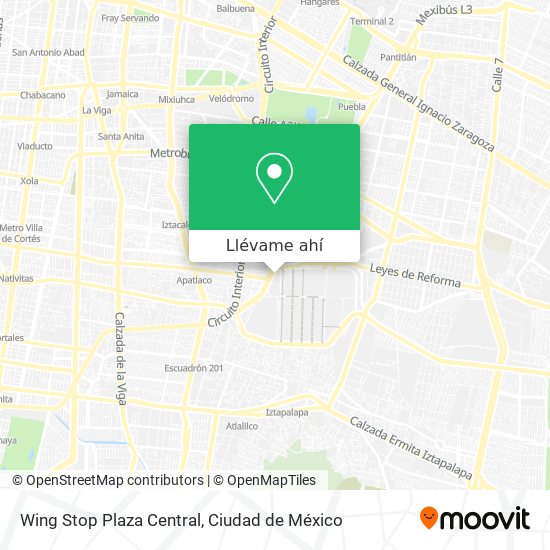 Mapa de Wing Stop Plaza Central