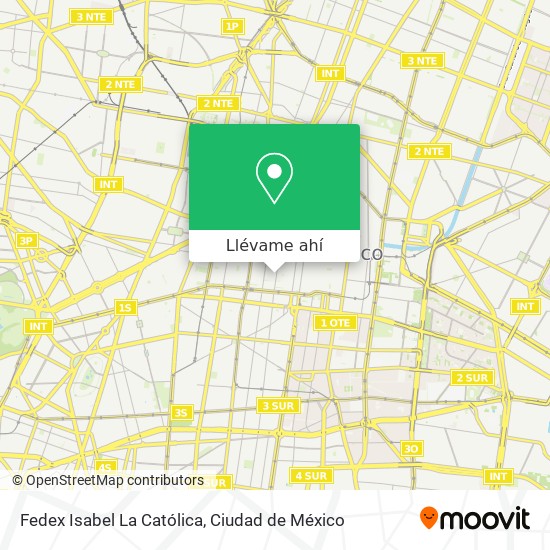 Mapa de Fedex Isabel La Católica