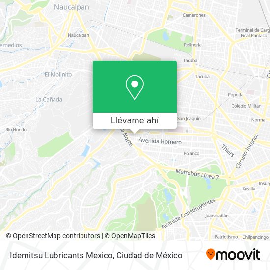Mapa de Idemitsu Lubricants Mexico