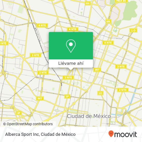 Mapa de Alberca Sport Inc