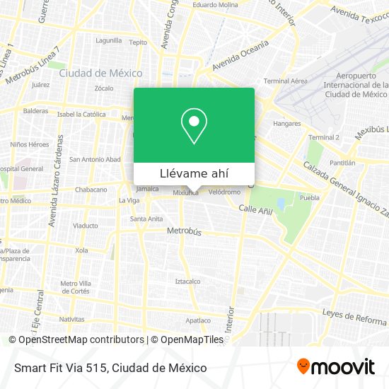 Mapa de Smart Fit Via 515