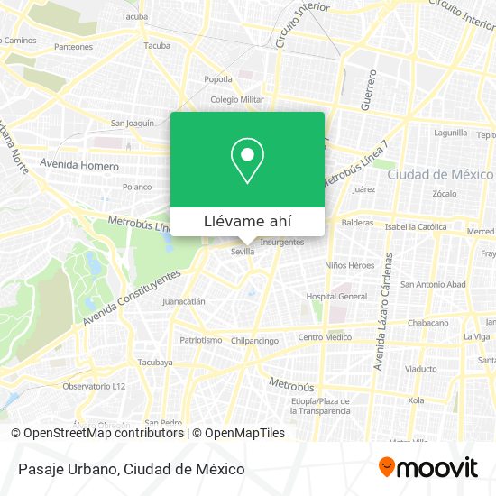 Mapa de Pasaje Urbano