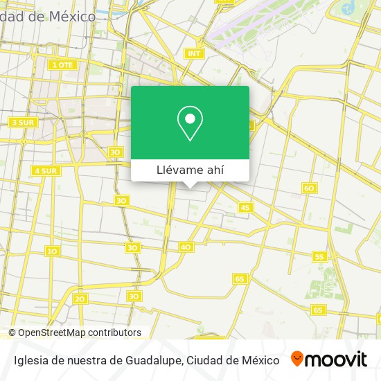 Mapa de Iglesia de nuestra de Guadalupe