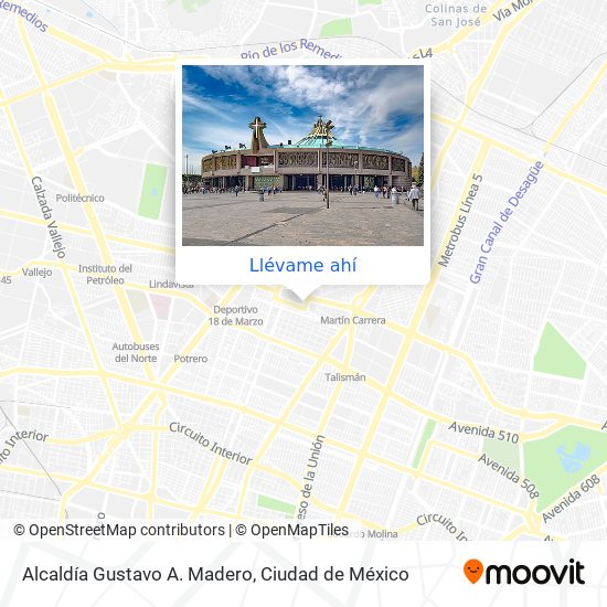 Mapa de Alcaldía Gustavo A. Madero