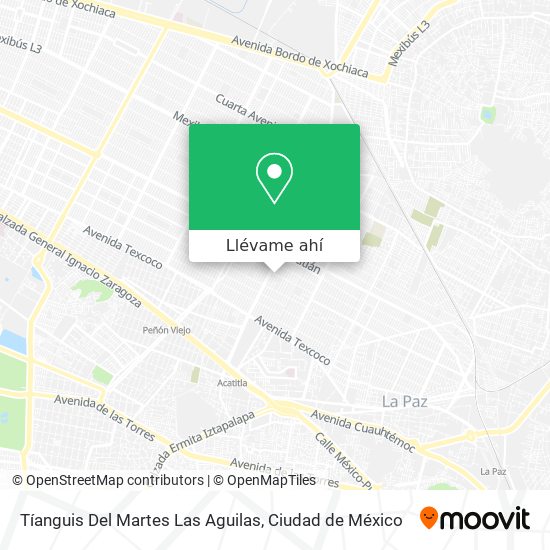 Mapa de Tíanguis Del Martes Las Aguilas