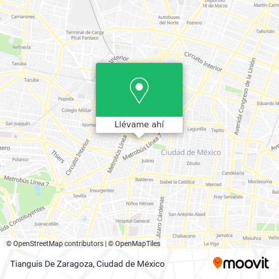Mapa de Tianguis De Zaragoza