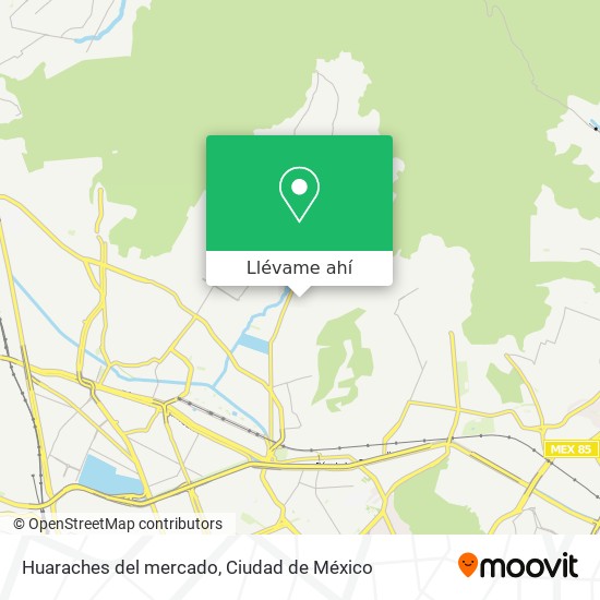 Mapa de Huaraches del mercado