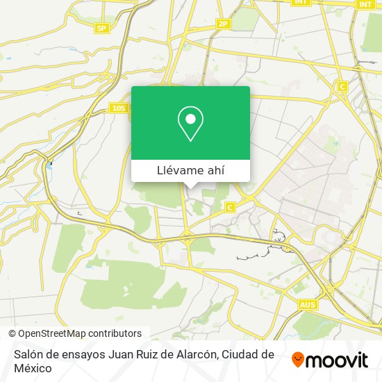 Mapa de Salón de ensayos Juan Ruiz de Alarcón