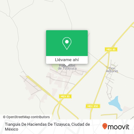 Mapa de Tianguis De Haciendas De Tizayuca