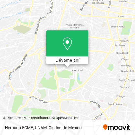 Mapa de Herbario FCME, UNAM