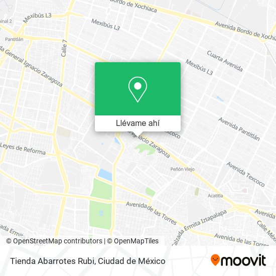 Mapa de Tienda Abarrotes Rubi