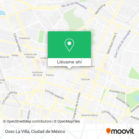 Mapa de Oxxo La Villa