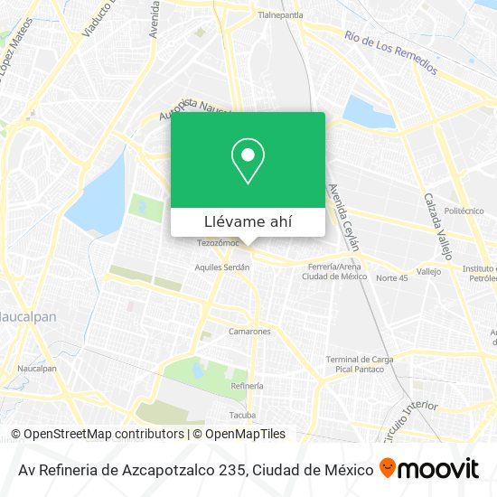 Mapa de Av  Refineria de Azcapotzalco  235