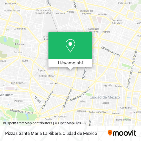 Mapa de Pizzas Santa Maria La Ribera