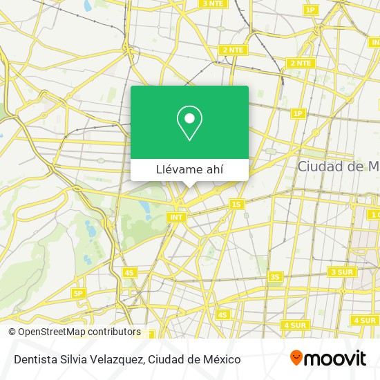 Mapa de Dentista Silvia Velazquez