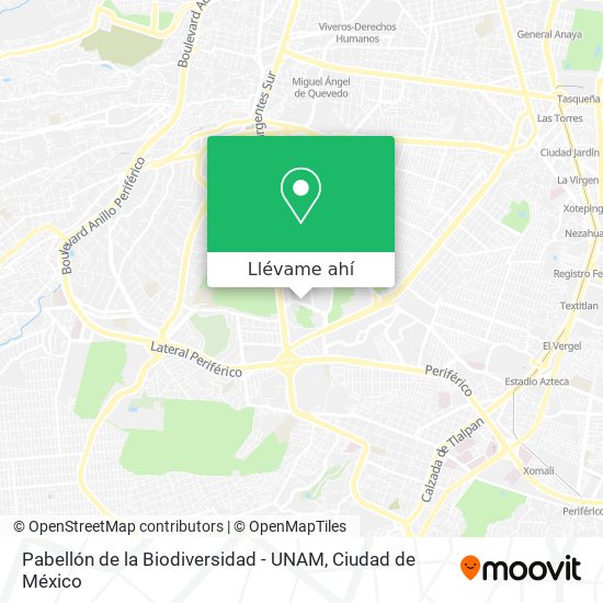 Mapa de Pabellón de la Biodiversidad - UNAM