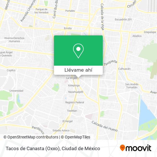 Mapa de Tacos de Canasta (Oxxo)