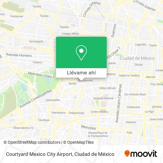 Mapa de Courtyard Mexico City Airport