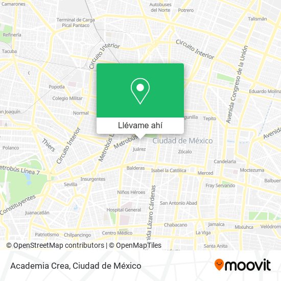 Mapa de Academia Crea