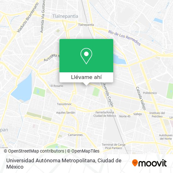 Mapa de Universidad Autónoma Metropolitana